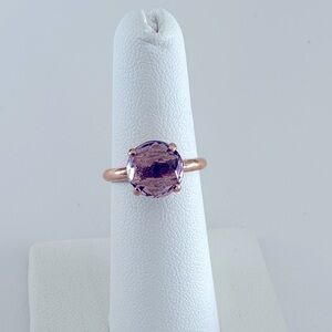 NEW Purple amethyst rose gold Ring